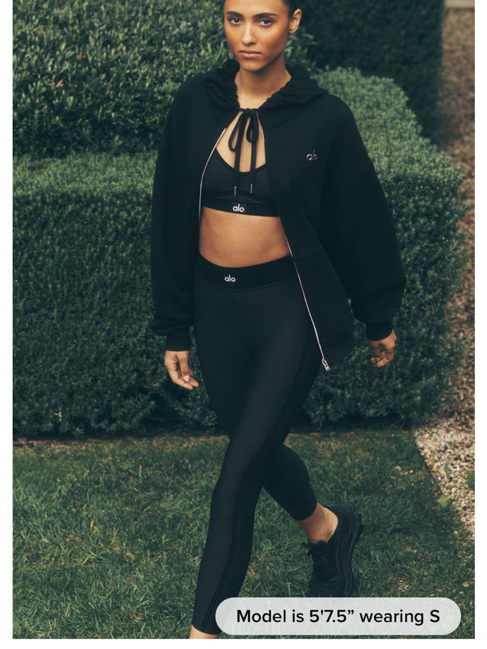 ALO Yoga Airlift High-Waist 7/8 Line Up Leggings in Black